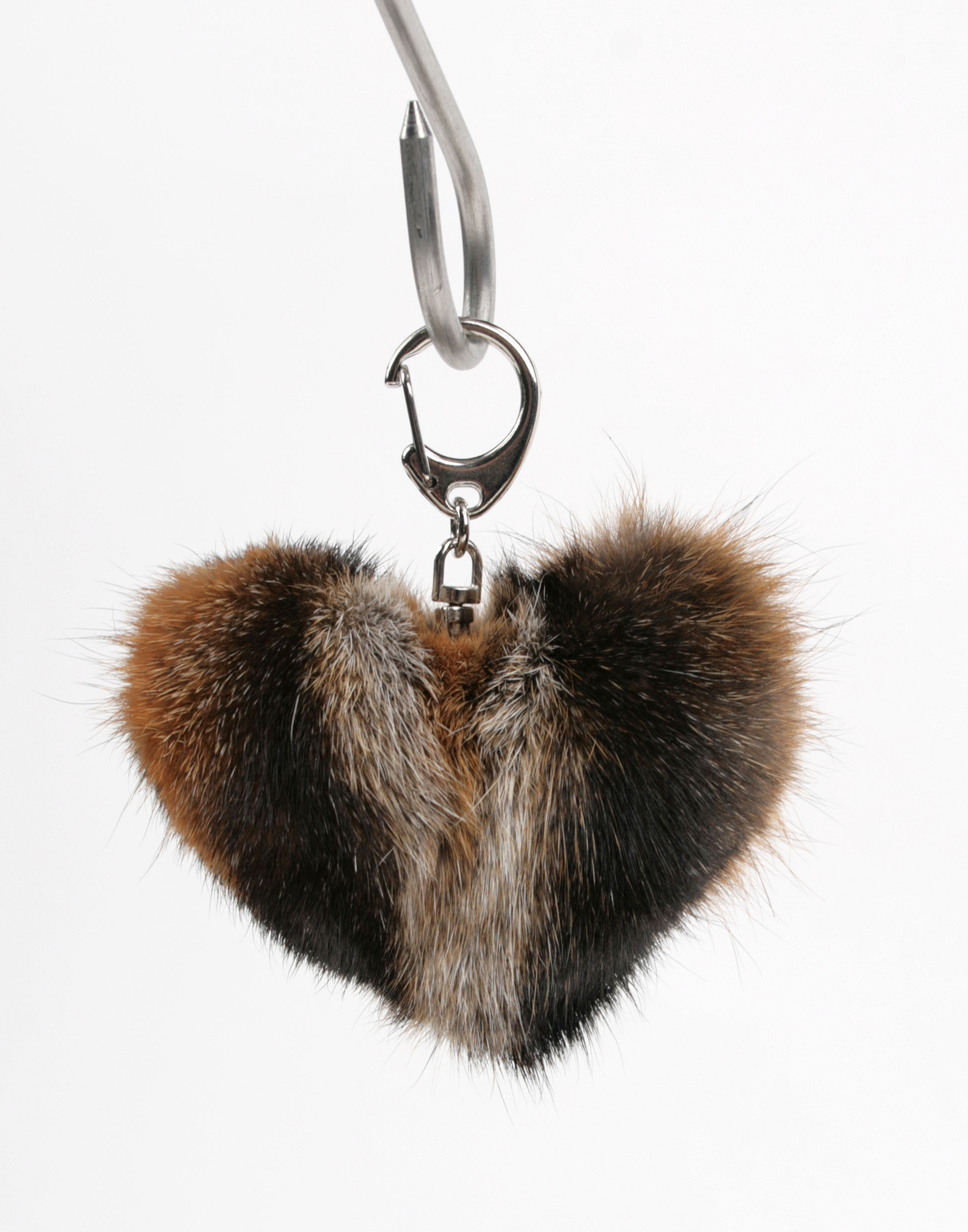 Heart fur pendant from european red foxes