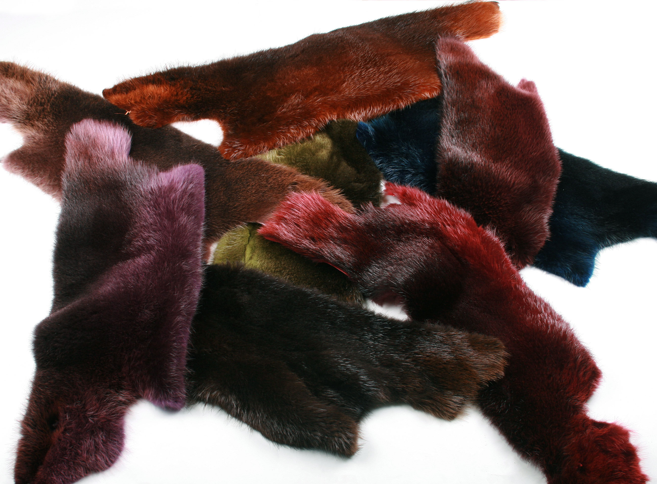 Individuelle Färbungen von kanadischen Biberfellen