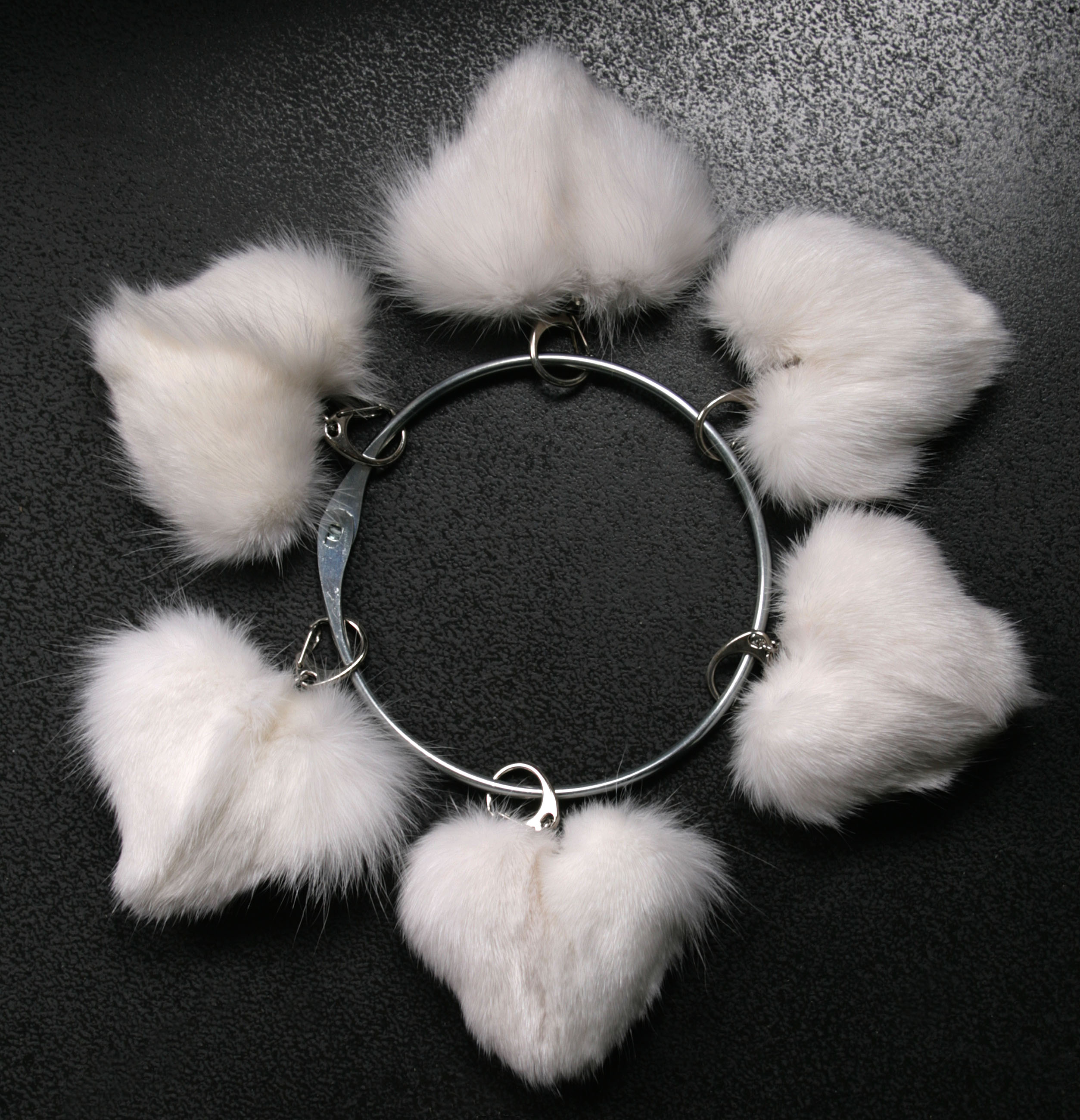Fawn Light pendant in fur heart shape