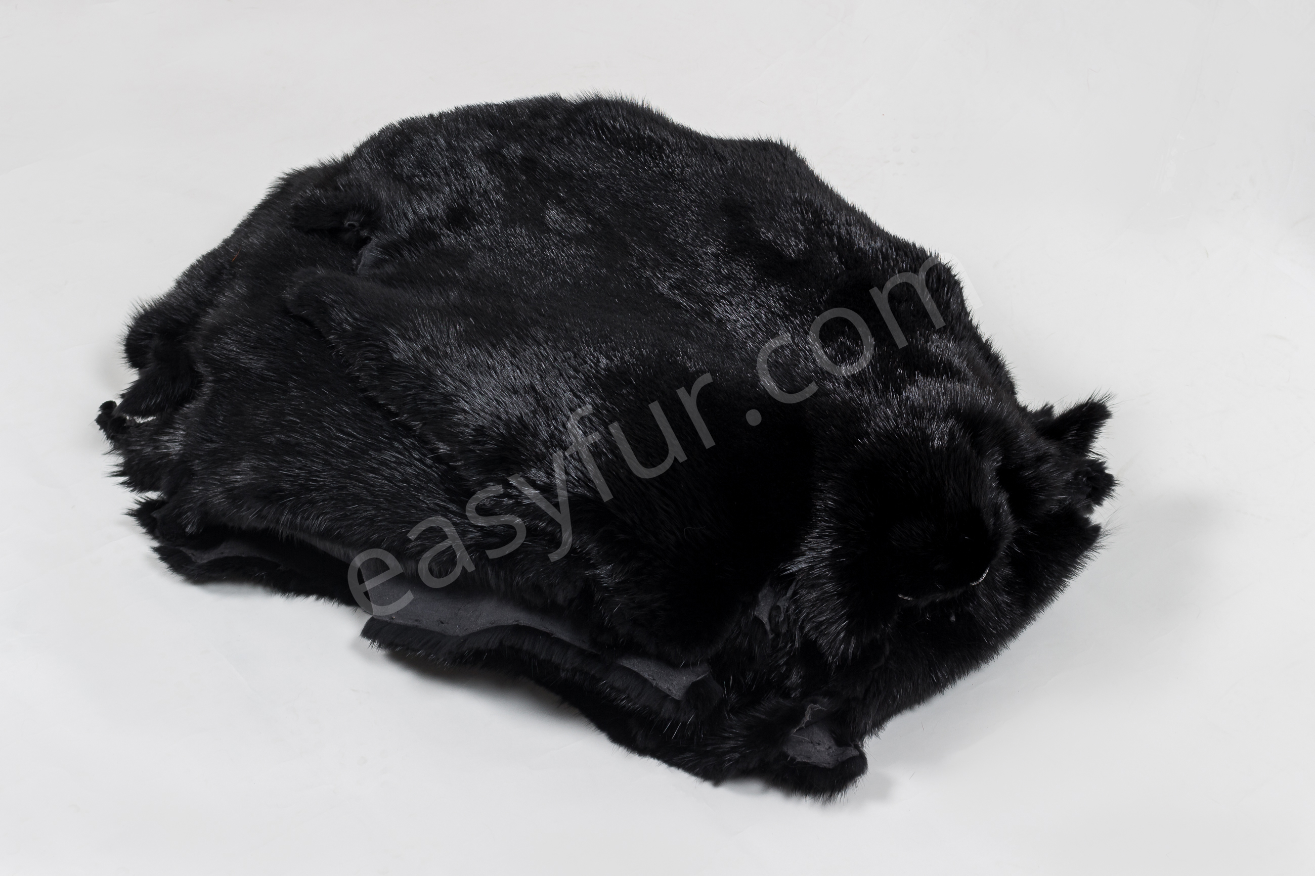 Sheared Beaver Fur Skins in Black