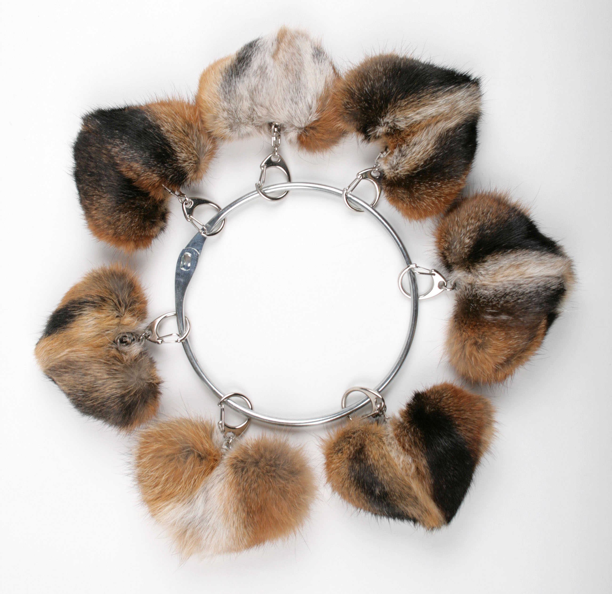 Heart fur pendant from european red foxes