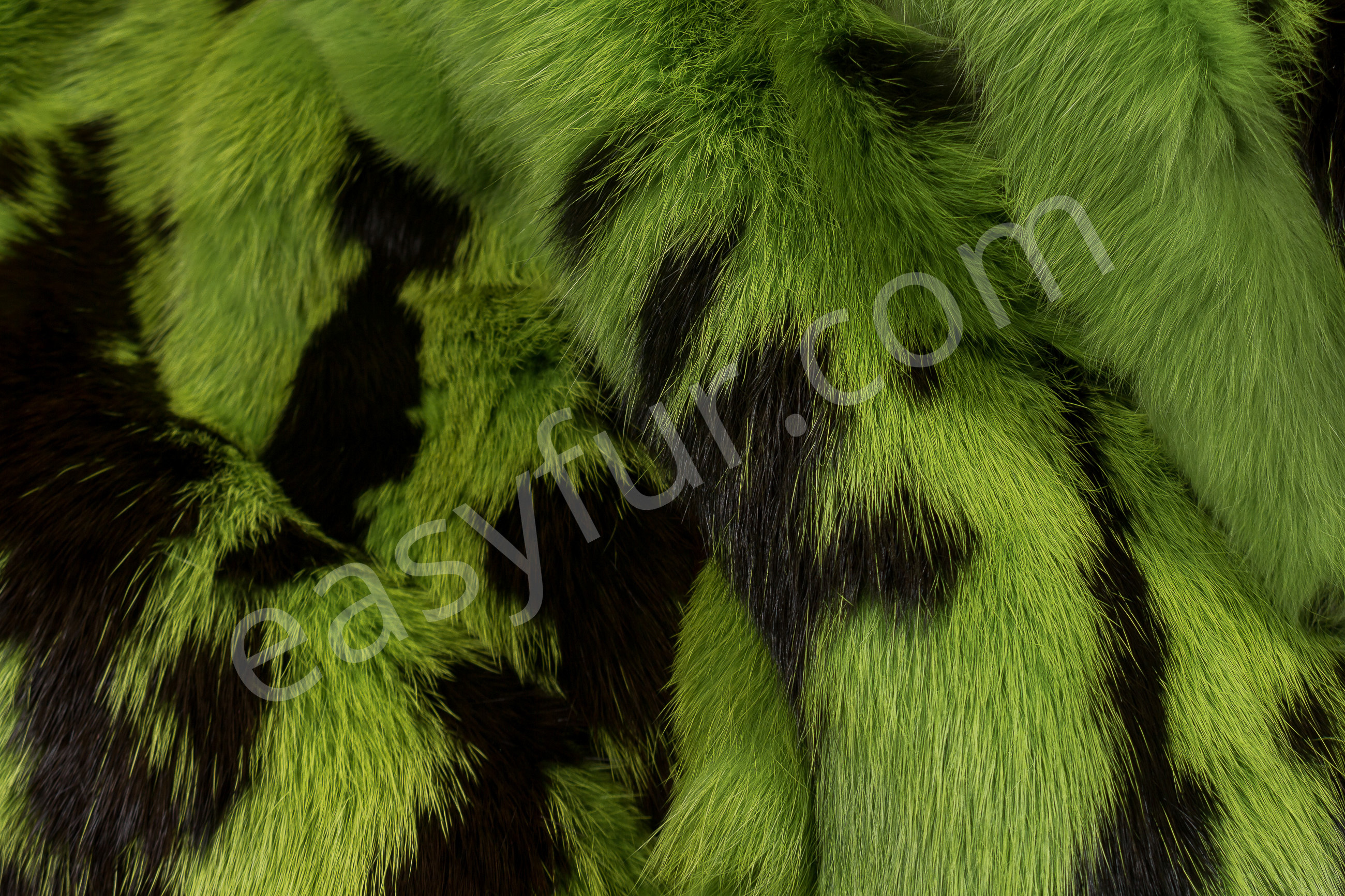 Rabbit Fur Skins - Light Green with Flecks