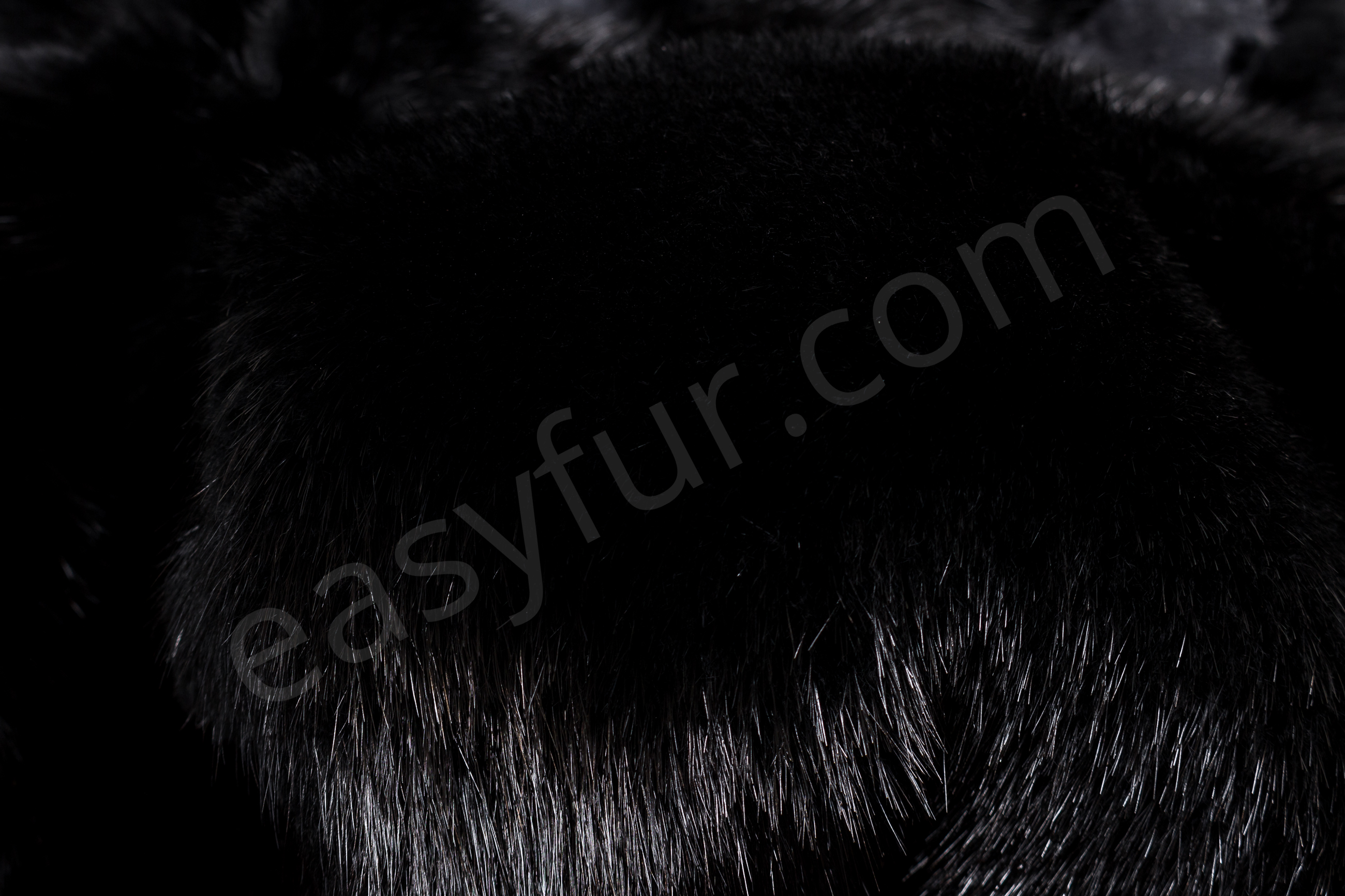 Sheared Beaver Fur Skins in Black