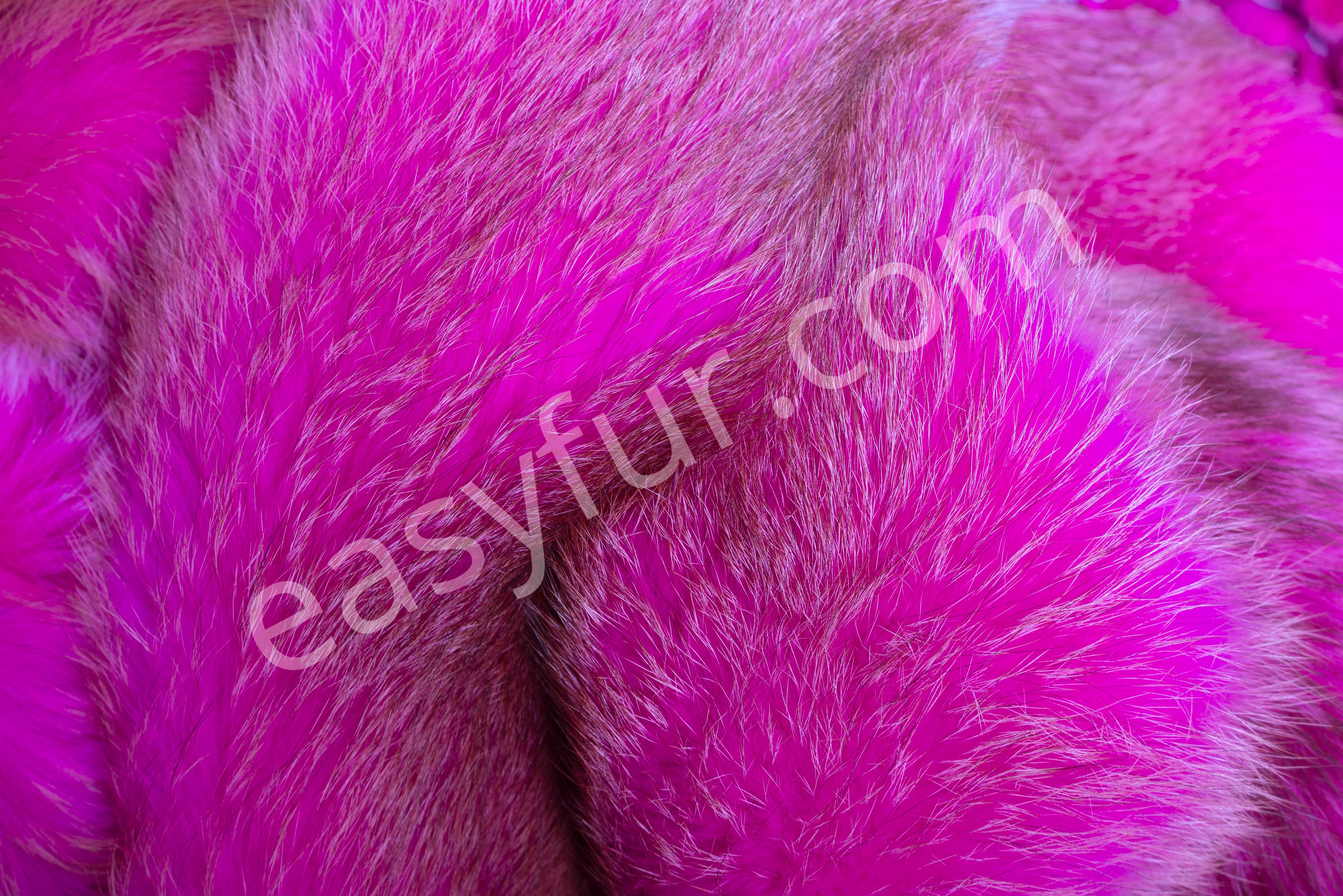 Europaen Red Fox Skins in Pink