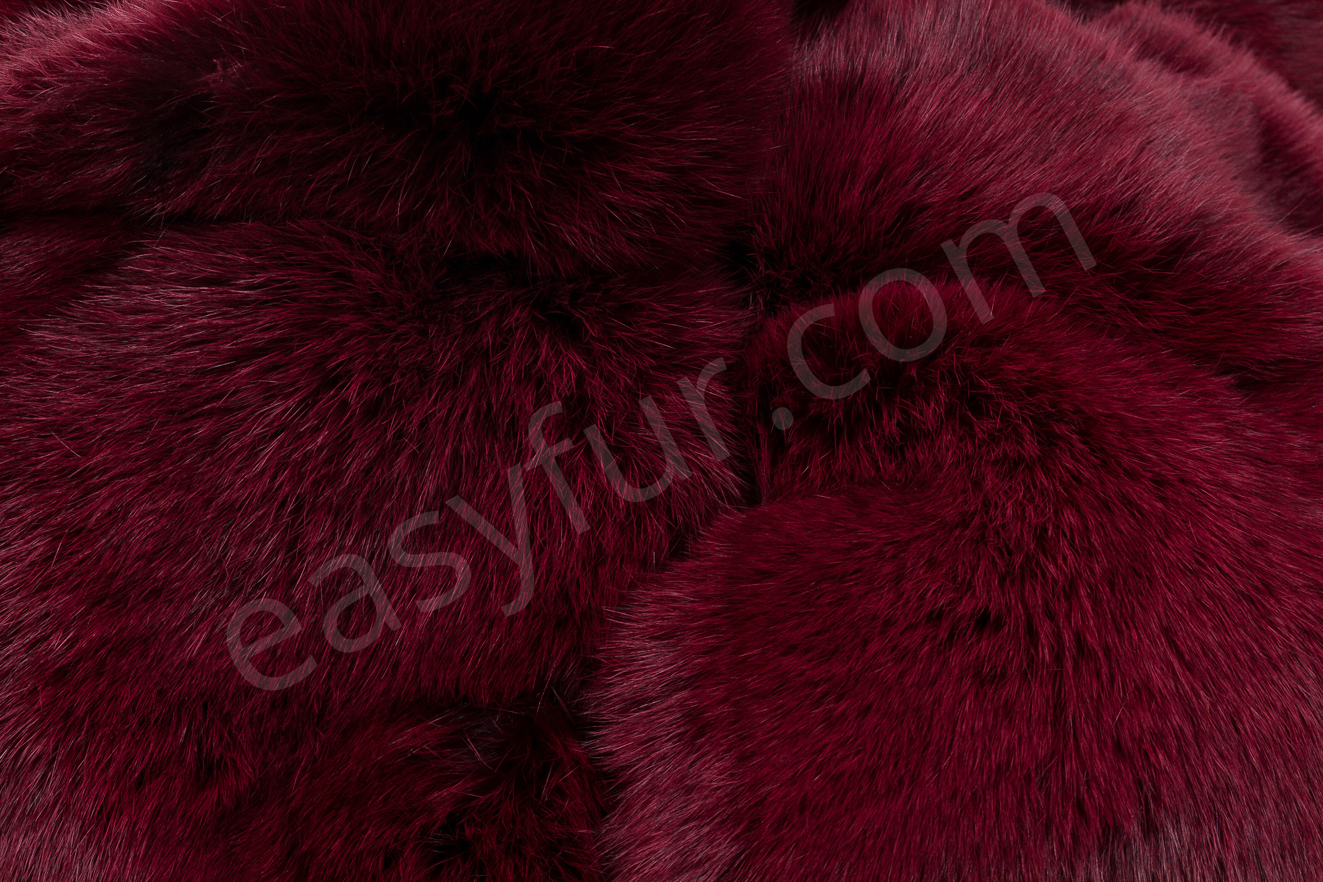 Rabbit Fur Skins - Red Berry